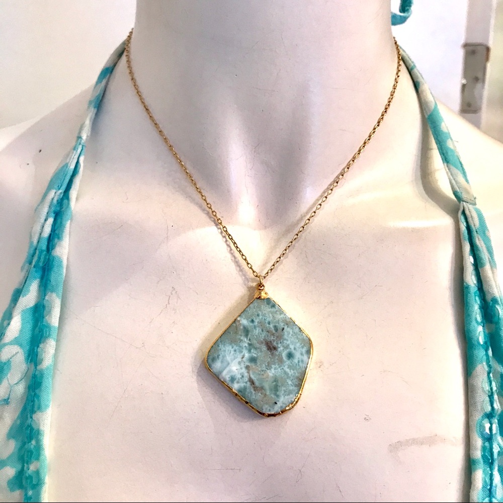 Larimar Pendant Necklace